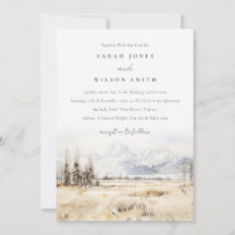 Boda de paisaje de acuarela de Jackson Hole Wyomin