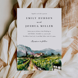 Invitación Boda de paisajes de invierno rústico