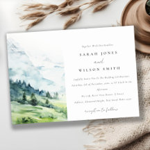 Boda de paisajes de montaña de nieve de color agua