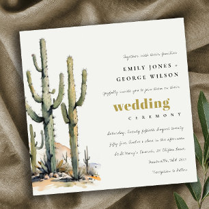 Invitación Boda de paisajes del desierto del Oeste de Boho Ca