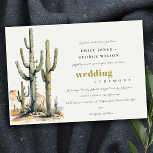 Invitación Boda de paisajes del desierto del Oeste de Boho Ca
