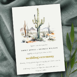 Invitación Boda de paisajes del desierto del Oeste de Boho Ca