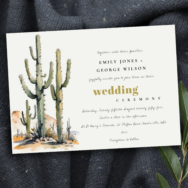 Invitación Boda de paisajes del desierto del Oeste de Boho Ca (Subido por el creador)