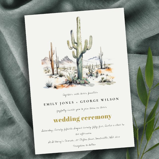 Invitación Boda de paisajes del desierto del Oeste de Boho Ca (Subido por el creador)