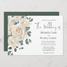 Boda de paisajes Rosa verde y blanco minimalista