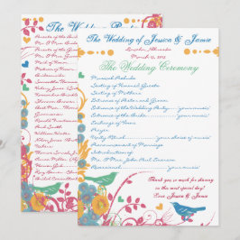 Invitación Boda de pájaro de flor silvestre de frambuesa azul