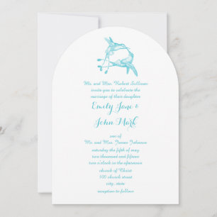 Invitación Boda de Pájaros de Amor Besos de Colibrí Resplando