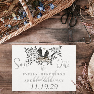 Invitación Boda de pájaros de amor del bosque encantado