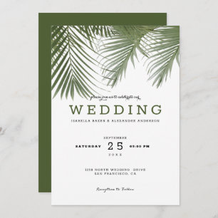 Invitación Boda de Palm Trees