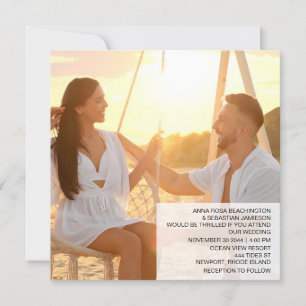 Invitación *~* Boda de palmas FOTOGRÁFICAS RSVP QR AP13