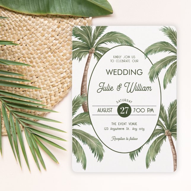 Invitación Boda de palmera verde (Subido por el creador)