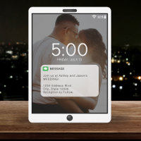 Boda de pantalla de bloqueo de teléfono celular