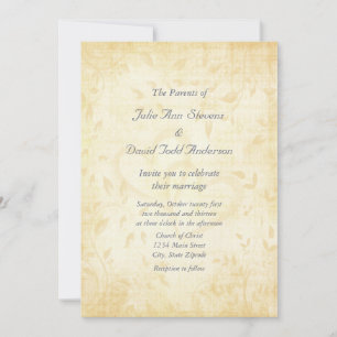 Invitación Boda de papel de edad avanzada