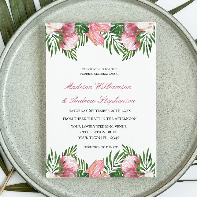 Invitación Boda de Paraíso tropical floral (Subido por el creador)