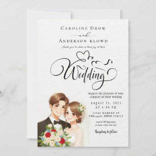 Invitación Boda de Pareja de Anime