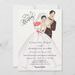 Invitación Boda de Pareja de Anime
