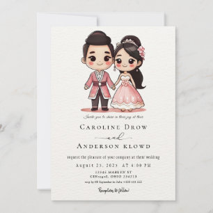 Invitación Boda de Pareja de Anime