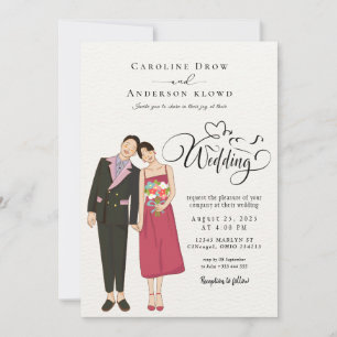 Invitación Boda de Pareja de Anime