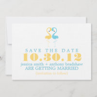 Boda de pareja de flamencos Save the Date