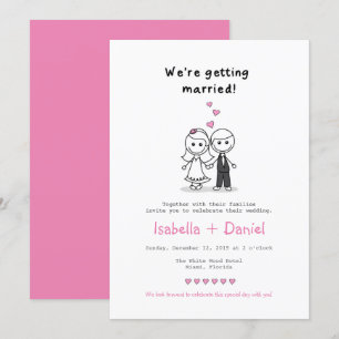 Invitación boda de pareja de la Figura Personalizado