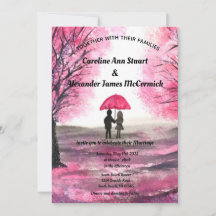 Boda de Pareja floral con flores de cerezo rosa