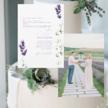Boda de pareja floral de lavanda Foto