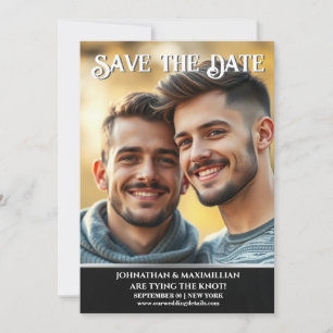 Invitación boda de pareja gay salva la fecha