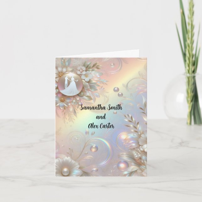 Invitación Boda de parejas románticas (Anverso)