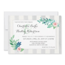 Boda de paro floral de color acuático y franjas mo