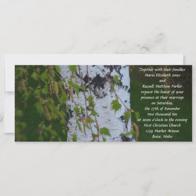 Invitación Boda de parto llorando (Anverso)