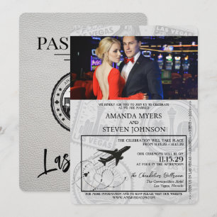 Invitación Boda de pasaporte de Las Vegas