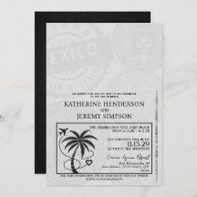 Boda de pasaporte de México negro