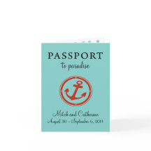 Boda de pasaportes de crucero del Caribe Occidenta