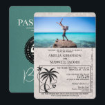 Invitación Boda de pasaportes de las Bahamas turquesa<br><div class="desc">¿Casarse en Bahamas? O si solo quieres que algo refleje tu cultura. ¡Nuestro hermoso pasaporte definitivamente le dará la bienvenida a sus invitados! Estamos encantados de personalizar de esto para usted,  por favor siéntanse libres de enviarnos un mensaje de ayuda.</div>