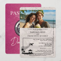 Boda de pasaportes de República Dominicana rosa ma