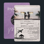 Invitación Boda de Pasaportes Lavender Purple Maldives<br><div class="desc">¿Casarse en las Maldivas? O si solo quieres que algo refleje tu cultura. ¡Nuestro hermoso pasaporte definitivamente le dará la bienvenida a sus invitados! Estamos encantados de personalizar de esto para usted,  por favor siéntanse libres de enviarnos un mensaje de ayuda.</div>
