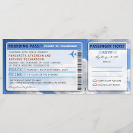 Invitación boda de pases de embarque en sky-invitación con rs