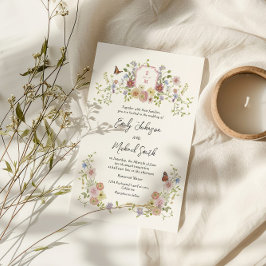 Invitación Boda de Pastel Wildflower