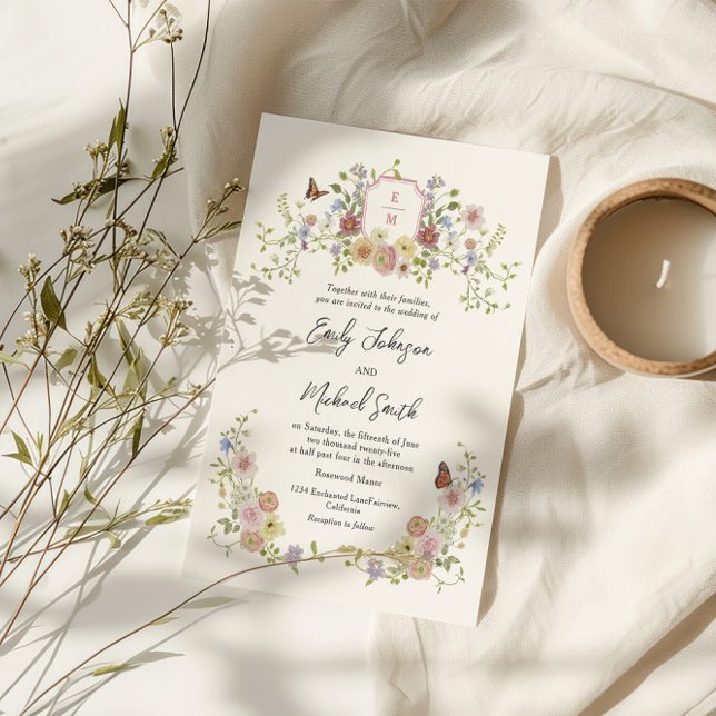 Invitación Boda de Pastel Wildflower (Subido por el creador)