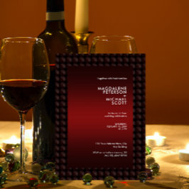 Invitación Boda de patrón de forma de polígono marrón futuris