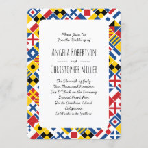 Boda de patrón de marca de señal náutica