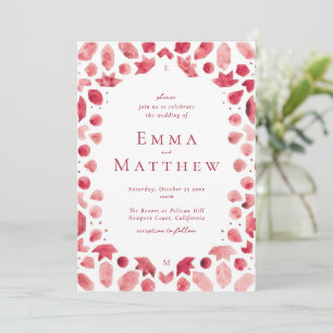 Invitación Boda de Patrón Intrincado Marroquí Rojo