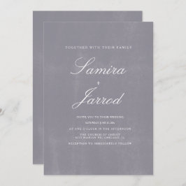 Invitación Boda de patrón rústico simple de hormigón de piedr