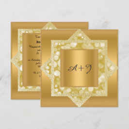 INVITACIÓN BODA DE PATTERN GOLD PURPURINA