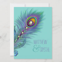 Boda de pavo real azul morado y Verde azulado