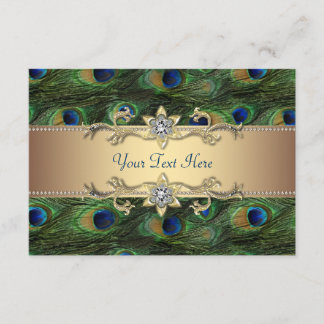Invitación Boda de pavo real dorado verde esmeralda real indi