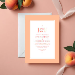 Invitación Boda de Peach Fuzz