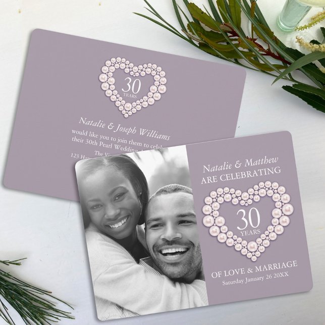 Invitación Boda de Pearl Heart foto 30 años fiesta (Subido por el creador)