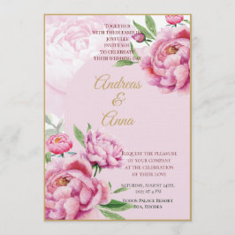 Invitación Boda de Peonía