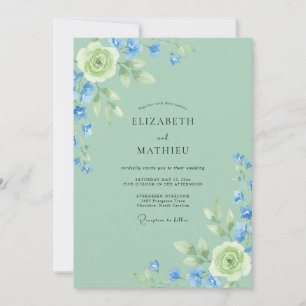 Invitación Boda de Peonía Celadón de Aciano